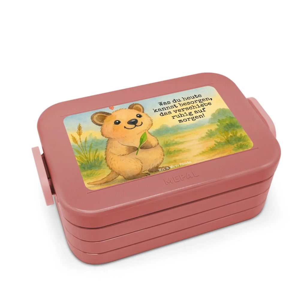 MEPAL Bentobox Quokka Happy Design Lunchbox, Brotdose, Bentobox, Tiermotive, Gute Laune, lustige Sprüche, Tiere, Lustiger Spruch, Aufschieberitis, Quokka, Niedliches Tier, Dinge erledigen, Verschieben