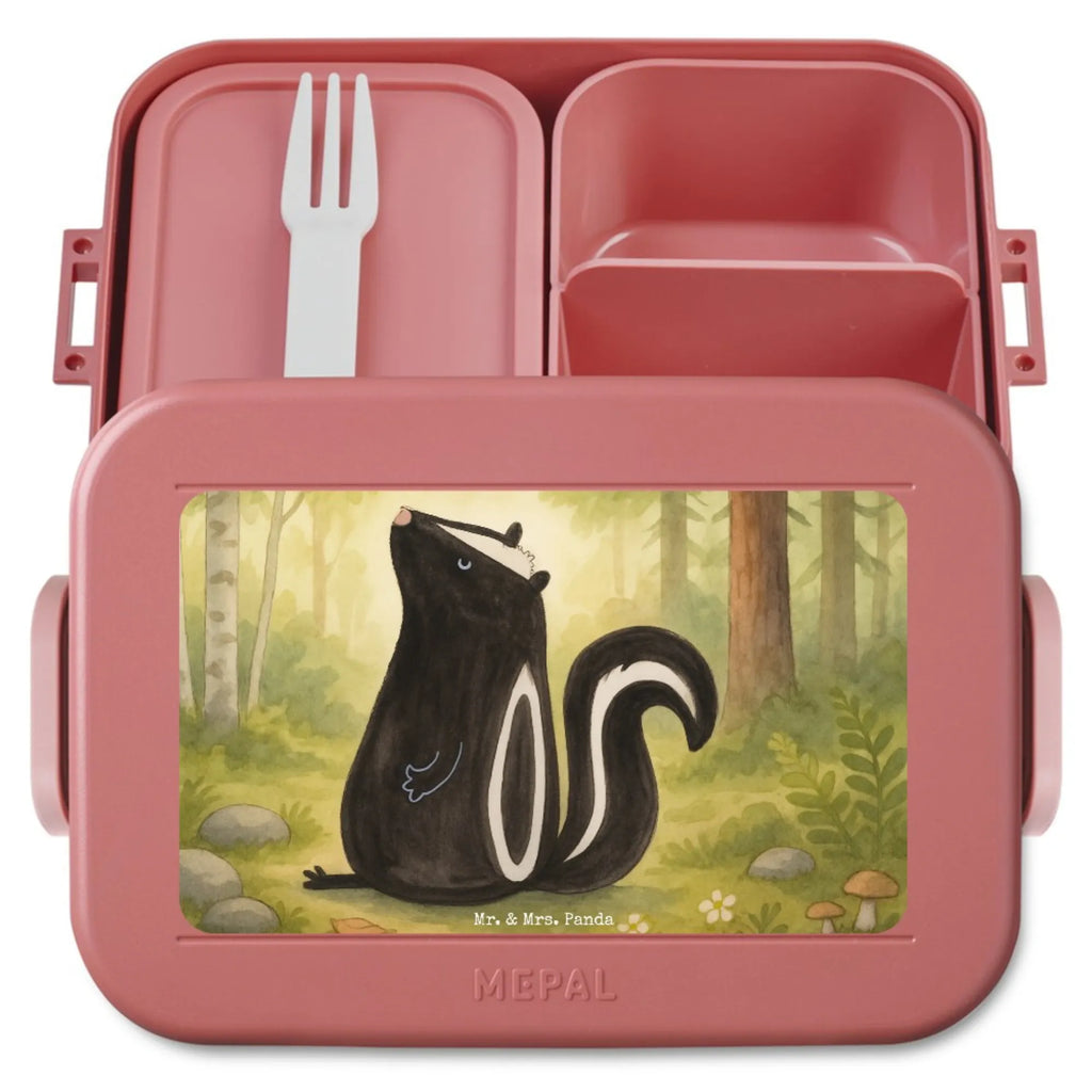 MEPAL Bentobox Stinktier Sitzen Design Bentobox, Lunchbox, Brotdose, Stinktier, Skunk, Spruch, Wildtier, Büro, Besserwisser, Raubtier, Stinker, Stinki, Recht