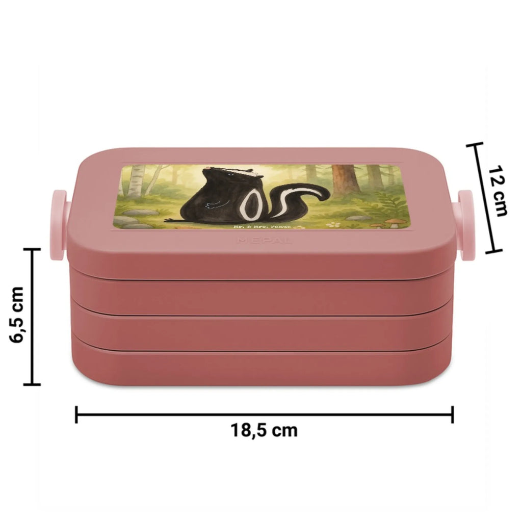 MEPAL Bentobox Stinktier Sitzen Design Bentobox, Lunchbox, Brotdose, Stinktier, Skunk, Spruch, Wildtier, Büro, Besserwisser, Raubtier, Stinker, Stinki, Recht