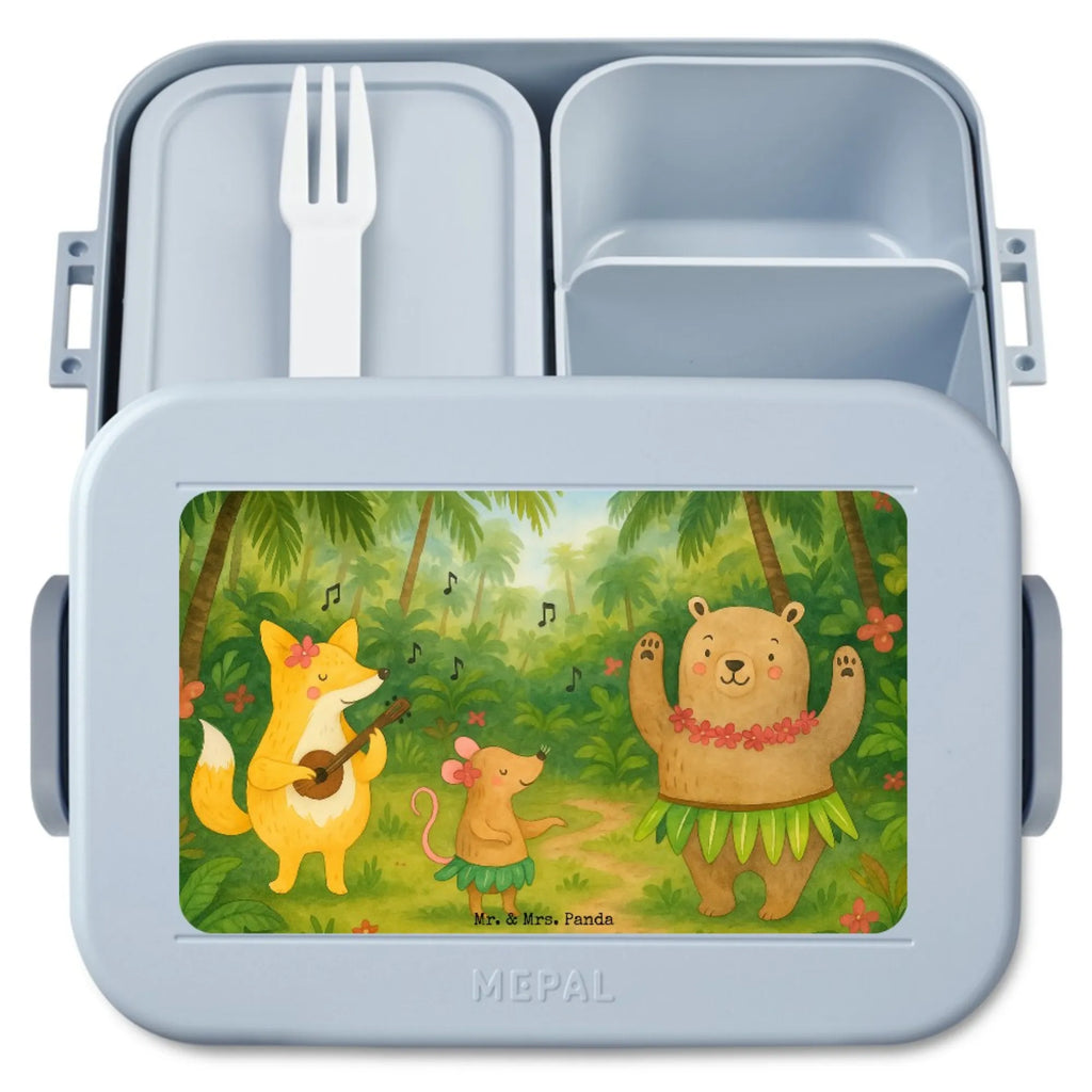 MEPAL Bentobox Waldtiere Aloha Design Brotdose, Lunchbox, Bentobox, Tiermotive, Gute Laune, lustige Sprüche, Tiere, Wald, Tanzen, Leben, Hase, Lachen, Aloha, Waldtiere, Bär, Igel, Musik