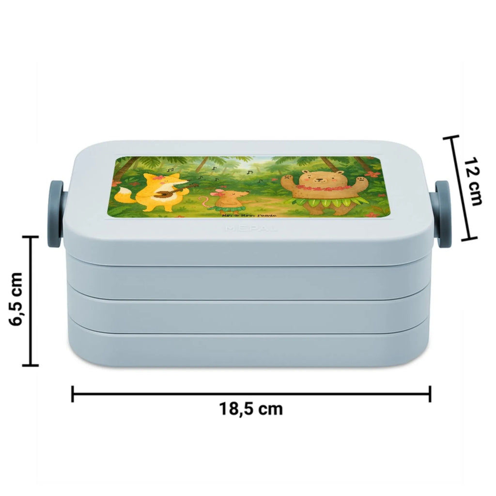 MEPAL Bentobox Waldtiere Aloha Design Brotdose, Lunchbox, Bentobox, Tiermotive, Gute Laune, lustige Sprüche, Tiere, Wald, Tanzen, Leben, Hase, Lachen, Aloha, Waldtiere, Bär, Igel, Musik