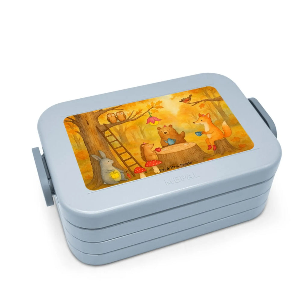 MEPAL Bentobox Waldtiere Picknick Design Bentobox, Lunchbox, Brotdose, Tiermotive, Gute Laune, lustige Sprüche, Tiere, Fuchs, Wald, Hase, Picknick, Igel, Waldtiere, Maus, Eichhörnchen