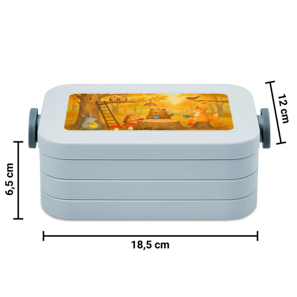 MEPAL Bentobox Waldtiere Picknick Design Bentobox, Lunchbox, Brotdose, Tiermotive, Gute Laune, lustige Sprüche, Tiere, Fuchs, Wald, Hase, Picknick, Igel, Waldtiere, Maus, Eichhörnchen