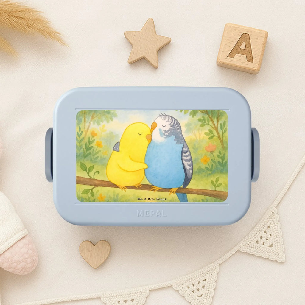 MEPAL Bentobox Wellensittich Liebe Design Bentobox, Brotdose, Lunchbox, Liebe, Partner, Freund, Freundin, Ehemann, Ehefrau, Heiraten, Verlobung, Heiratsantrag, Liebesgeschenk, Jahrestag, Hocheitstag, Nähe, Vögel, Vertrauen, Kuscheln, Wellensittich