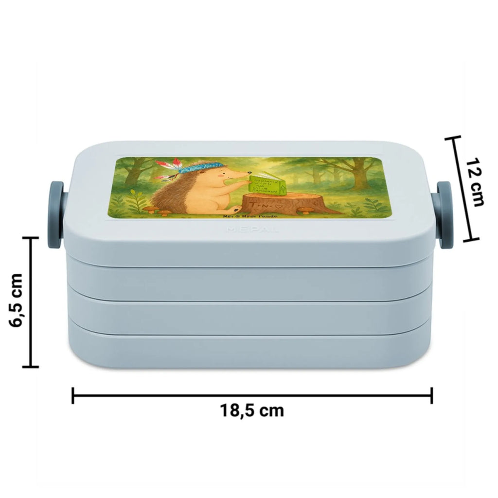 MEPAL Bentobox Igel Federschmuck Design Brotdose, Bentobox, Lunchbox, Waldtiere, Tiere, Lagerfeuer, Indianer, Camping, Igel, Abenteuer