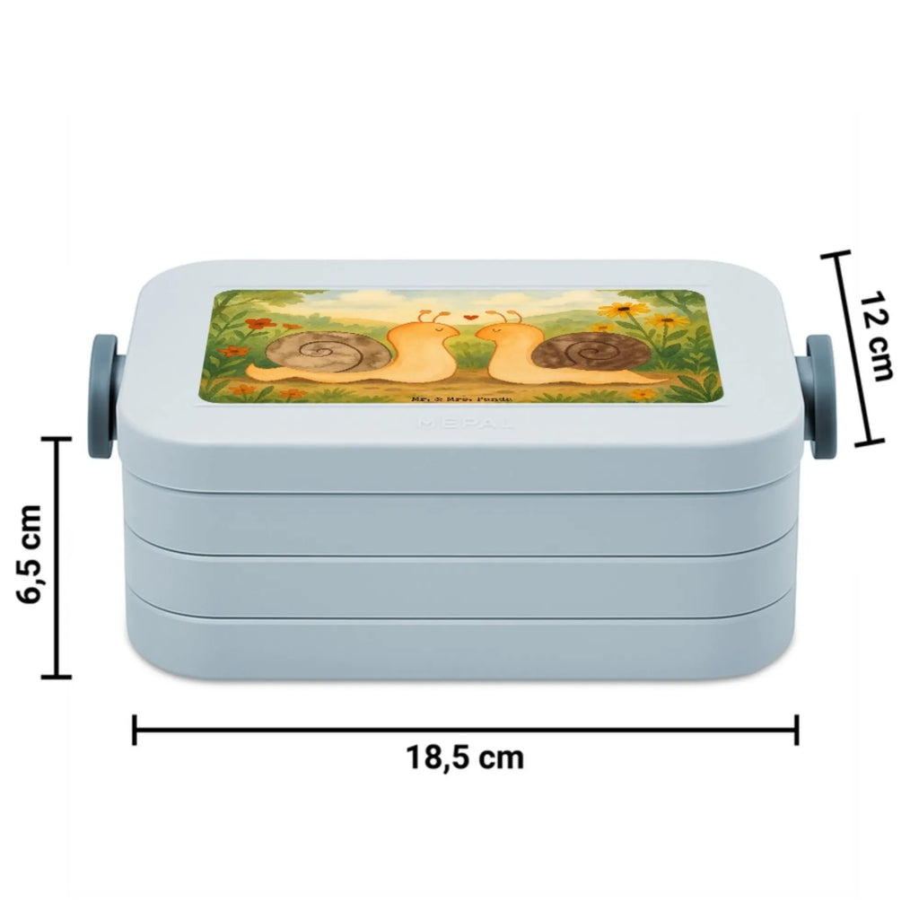 MEPAL Bentobox Schnecken Liebe Design Lunchbox, Brotdose, Bentobox, Liebe, Partner, Freund, Freundin, Ehemann, Ehefrau, Heiraten, Verlobung, Heiratsantrag, Liebesgeschenk, Jahrestag, Hocheitstag