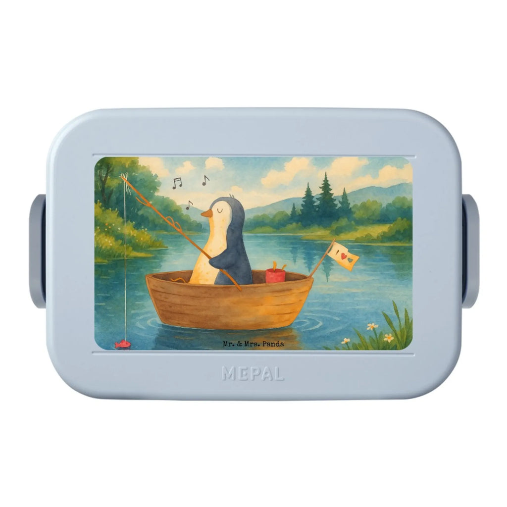 MEPAL Bentobox Pinguin Angelboot Design Bentobox, Brotdose, Lunchbox, Pinguin, Angeln, genießen, Geschenkidee Liebeskummer, Neustart, Boot, Scheidung, Motivation, Neuanfang, Pinguine, Lebenslust, Angelboot, Trennung, Leben
