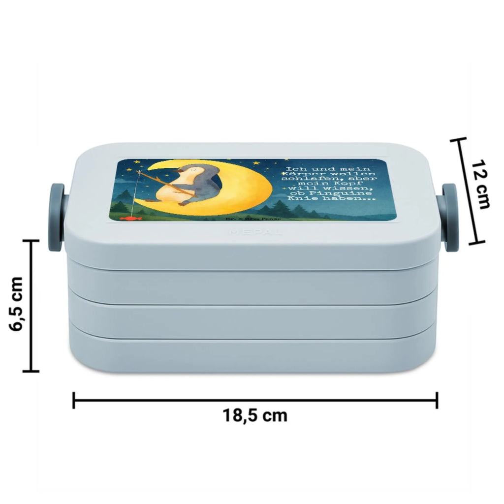 MEPAL Bentobox Pinguin Mond Design Bentobox, Lunchbox, Brotdose, Pinguin, Schlafstörungen, Nachtruhe, Pinguine, schlafen, Schlafzimmer, Spruch, Einschlafen, Gästezimmer