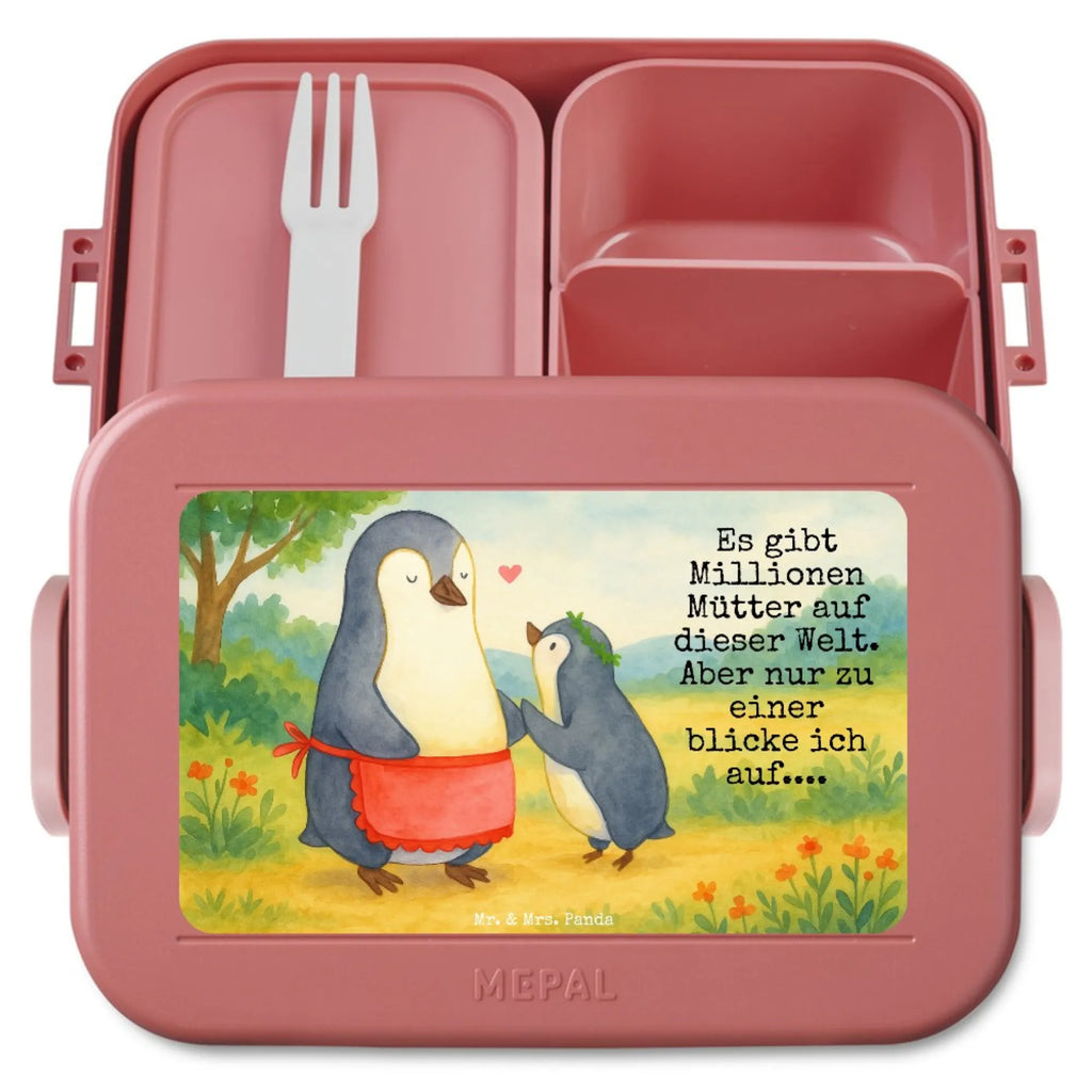 MEPAL Bentobox Pinguin mit Kind Design Brotdose, Lunchbox, Bentobox, Familie, Vatertag, Muttertag, Bruder, Schwester, Mama, Papa, Oma, Opa, Mami, Mutti, Geburststag, Mutter, Geschenk