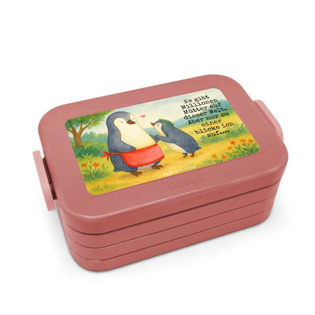 MEPAL Bentobox Pinguin mit Kind Design Brotdose, Lunchbox, Bentobox, Familie, Vatertag, Muttertag, Bruder, Schwester, Mama, Papa, Oma, Opa, Mami, Mutti, Geburststag, Mutter, Geschenk