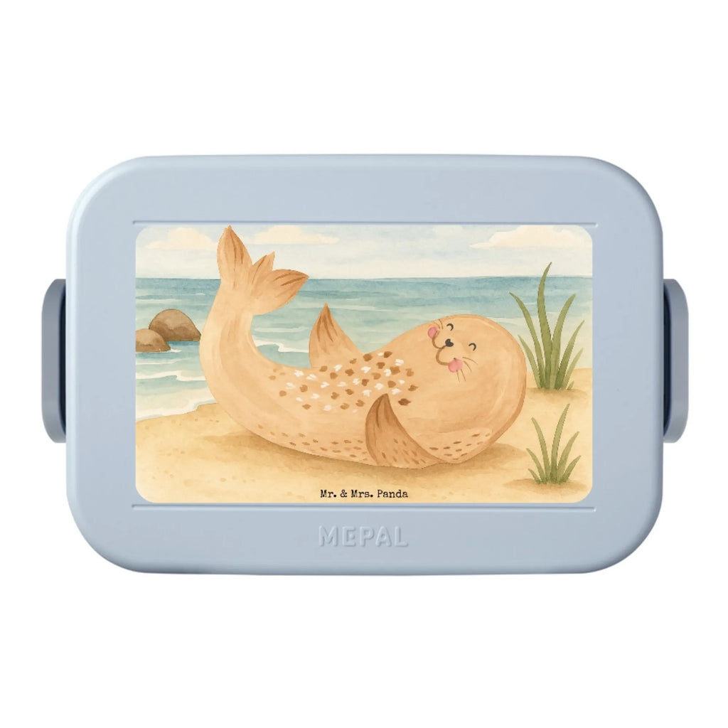 MEPAL Bentobox Robbe Liegen Design Lunchbox, Bentobox, Brotdose, Tiermotive, Gute Laune, lustige Sprüche, Tiere, Robben, Ostsee, Strand, Meerestier, Seehund, Freude, Lachen, Robbe, Nordsee