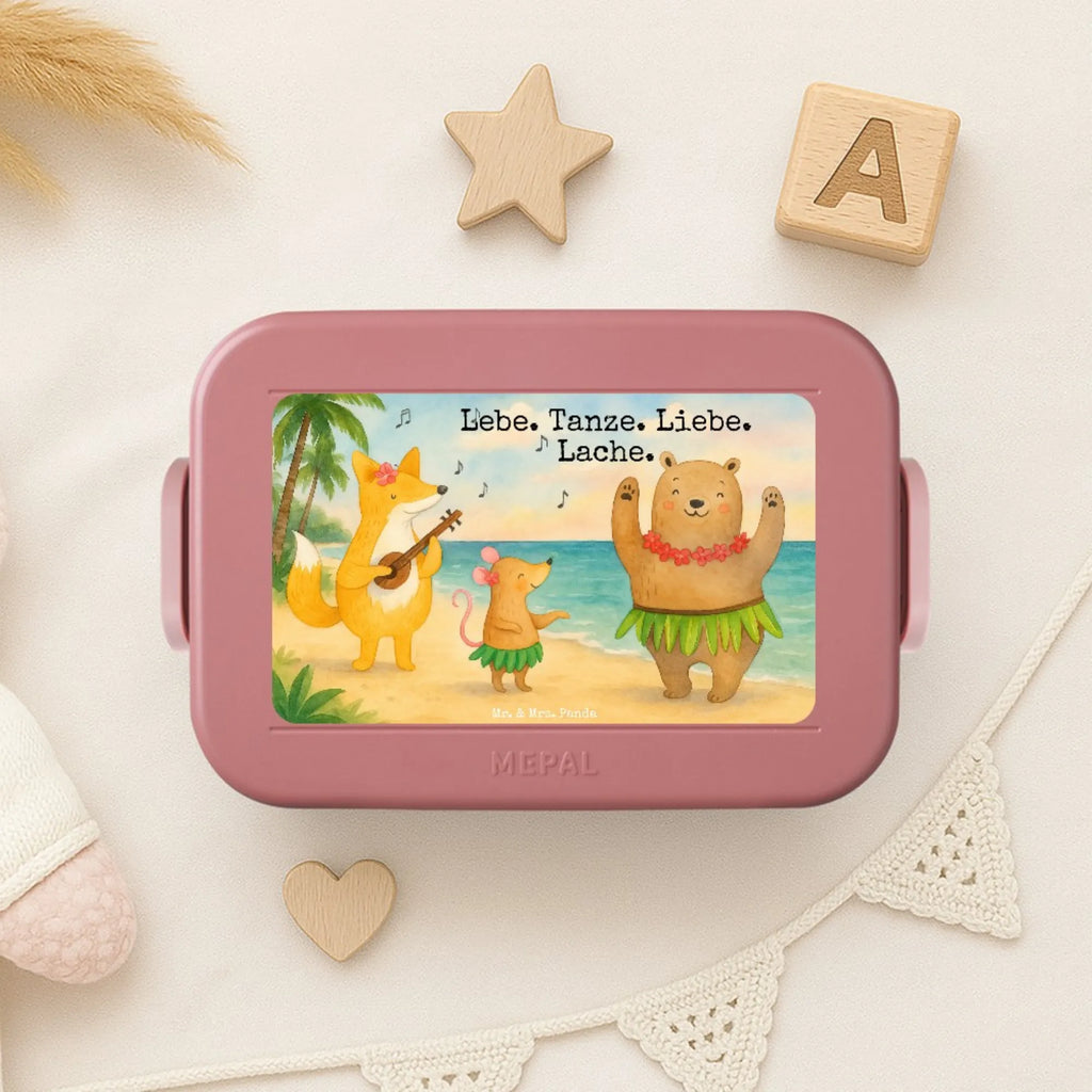 MEPAL Bentobox Waldtiere Aloha Design Brotdose, Lunchbox, Bentobox, Tiermotive, Gute Laune, lustige Sprüche, Tiere, Wald, Tanzen, Leben, Hase, Lachen, Aloha, Waldtiere, Bär, Igel, Musik