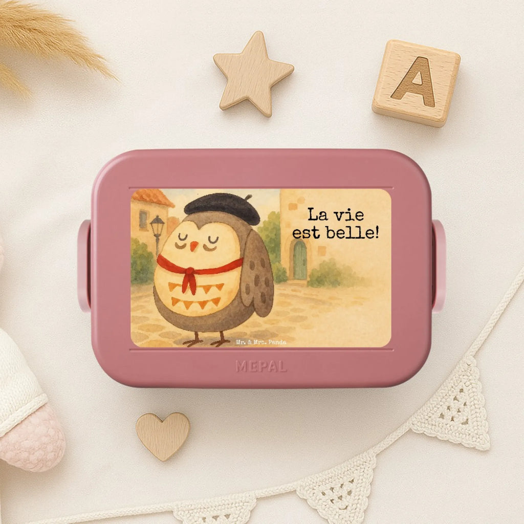 MEPAL Bentobox Eule Frankreich Design Lunchbox, Brotdose, Bentobox, Eule, das Leben ist schön, Owl, Spruch Französisch, hibou, Spruch schön, Frankreich, La vie est belle, Eulen, Eule Deko