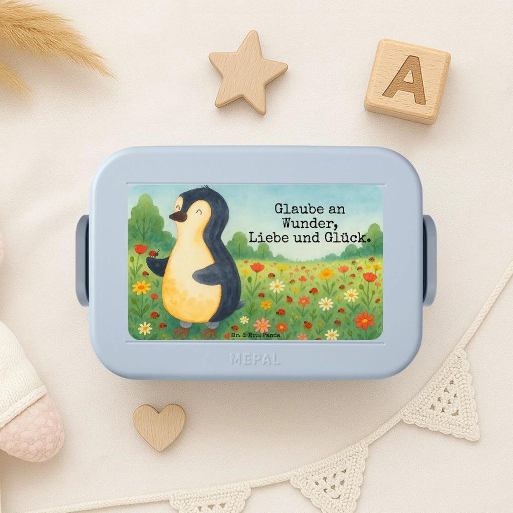 MEPAL Bentobox Pinguin Marienkäfer Design Lunchbox, Bentobox, Brotdose, Pinguin, Lebensfreude, Liebe, Wunder, Freude, Pinguine, Marienkäfer, Glück