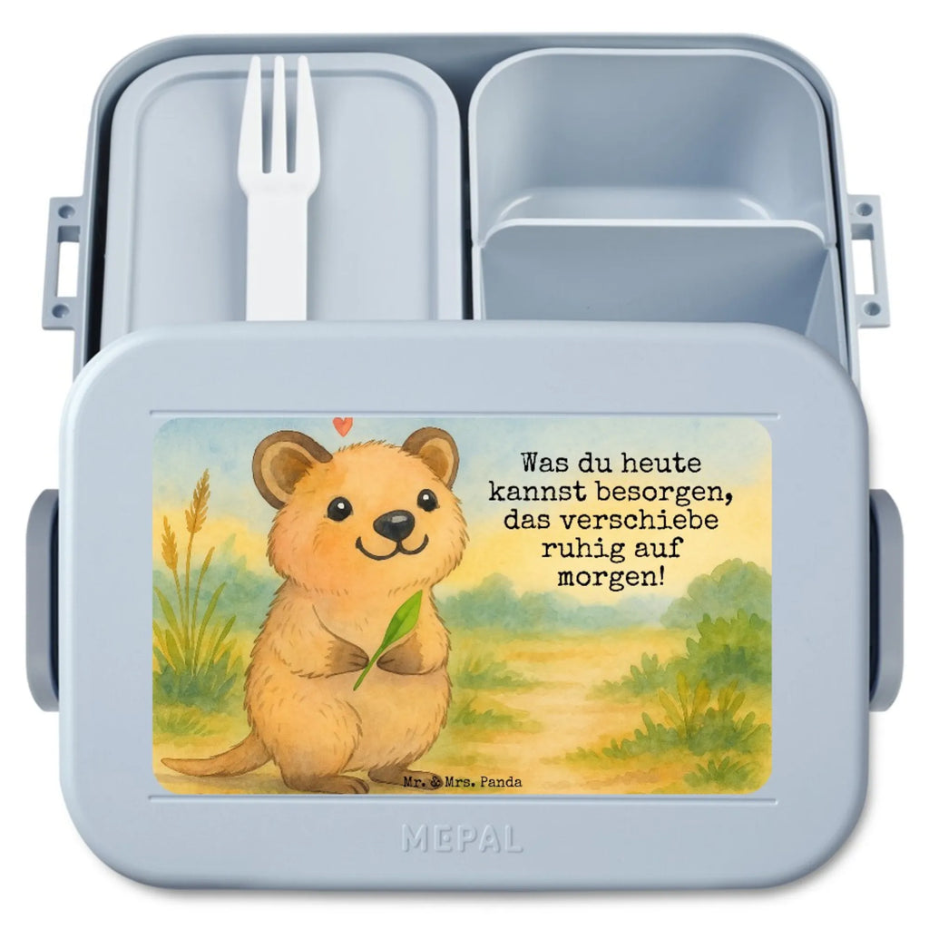 MEPAL Bentobox Quokka Happy Design Lunchbox, Brotdose, Bentobox, Tiermotive, Gute Laune, lustige Sprüche, Tiere, Lustiger Spruch, Aufschieberitis, Quokka, Niedliches Tier, Dinge erledigen, Verschieben