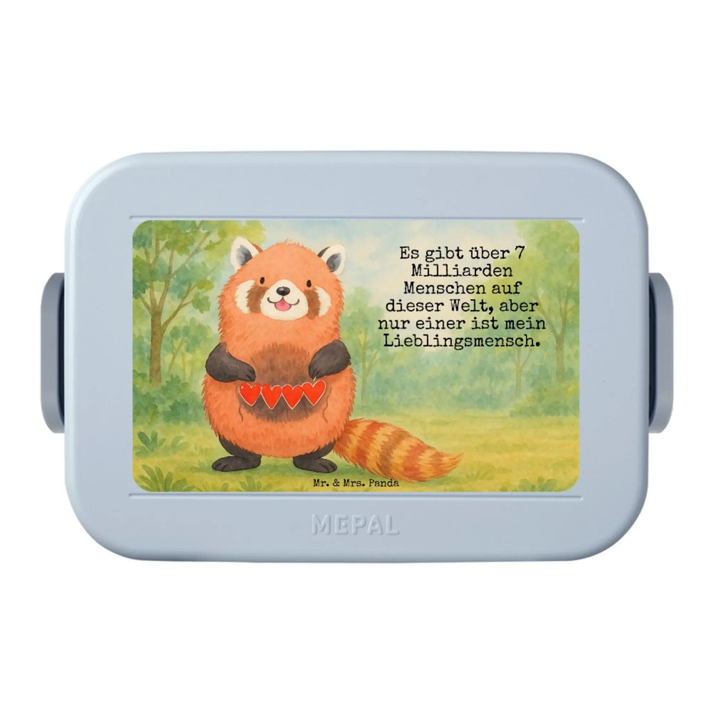 MEPAL Bentobox Roter Panda Design Lunchbox, Bentobox, Brotdose, Tiermotive, Gute Laune, lustige Sprüche, Tiere, Herz, Lieblingsmensch, Liebe, Panda, Rot, Liebling