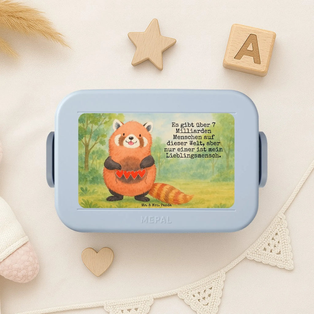 MEPAL Bentobox Roter Panda Design Lunchbox, Bentobox, Brotdose, Tiermotive, Gute Laune, lustige Sprüche, Tiere, Herz, Lieblingsmensch, Liebe, Panda, Rot, Liebling