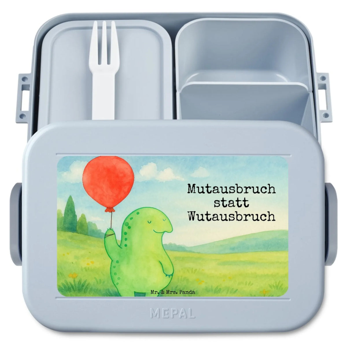 MEPAL Bentobox Schildkröte Luftballon Design Meal Prep Box, Bento Box, Lebensmittelbehälter, Essensbehälter, Vesperbox, Frischhaltedose, Snackdose, Snackbox, Essensbox, Lunchbox, Jausenbox, Bentobox, Bento-Brotdose, Schildkröte, Mutausbruch, Schildkröten, Motivation, Motivationsspruch