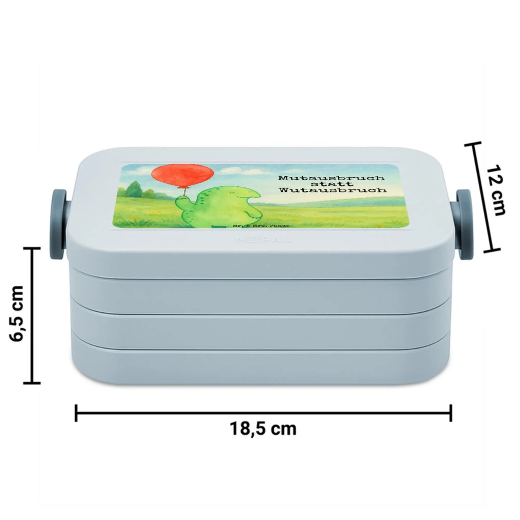 MEPAL Bentobox Schildkröte Luftballon Design Brotdose, Bentobox, Lunchbox, Schildkröte, Motivation, Mutausbruch, Motivationsspruch, Schildkröten