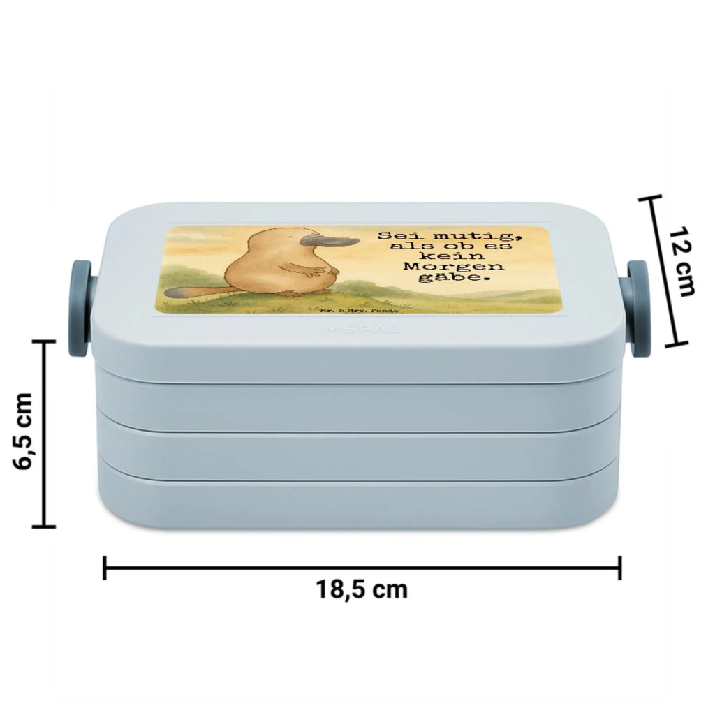 MEPAL Bentobox Schnabeltier Mut Design Brotdose, Bentobox, Lunchbox, Meerestiere, Meer, Urlaub, Schnabeltiere, Weltreise, Neustart, Büro, Neuanfang, Schnabeltier, Raodtrip, Arbeit, Motivation, mutig, Lebensweisheit, Mut, Training