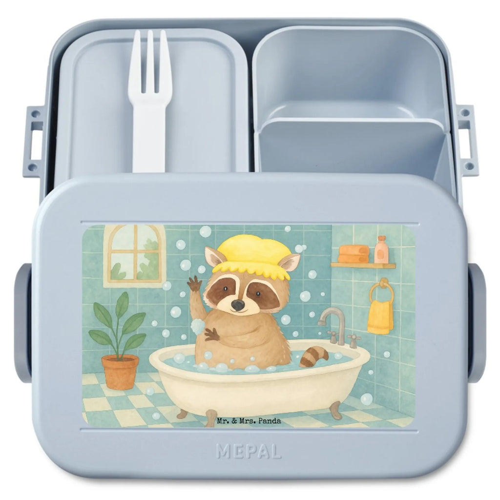 MEPAL Bentobox Waschbär Design Bentobox, Lunchbox, Brotdose, Tiermotive, Gute Laune, lustige Sprüche, Tiere, Plan, Waschbär, Tagträumen, waschen, Fröhlich, Seifenblasen