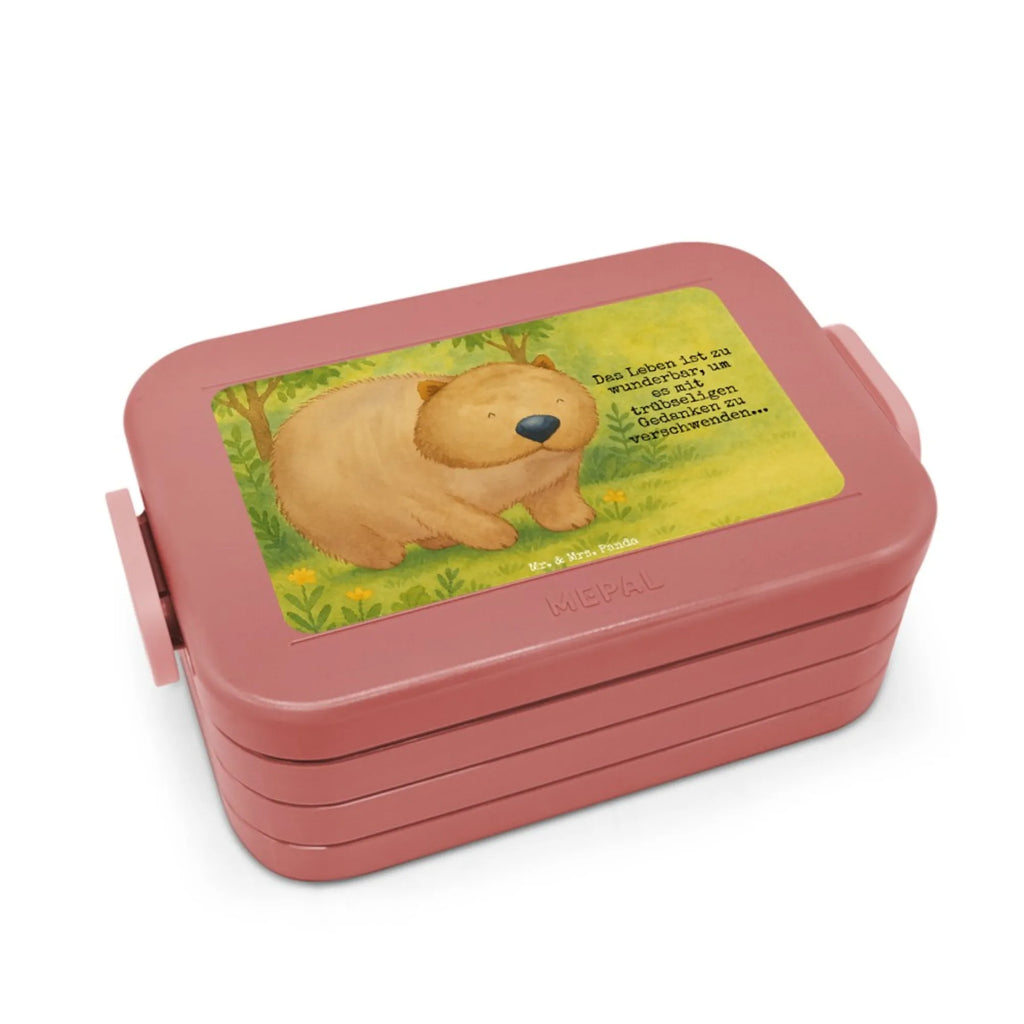 MEPAL Bentobox Wombat Design Brotdose, Lunchbox, Bentobox, Tiermotive, Gute Laune, lustige Sprüche, Tiere, Australien, Das Leben ist schön, Motivation, Spruch, Wombat