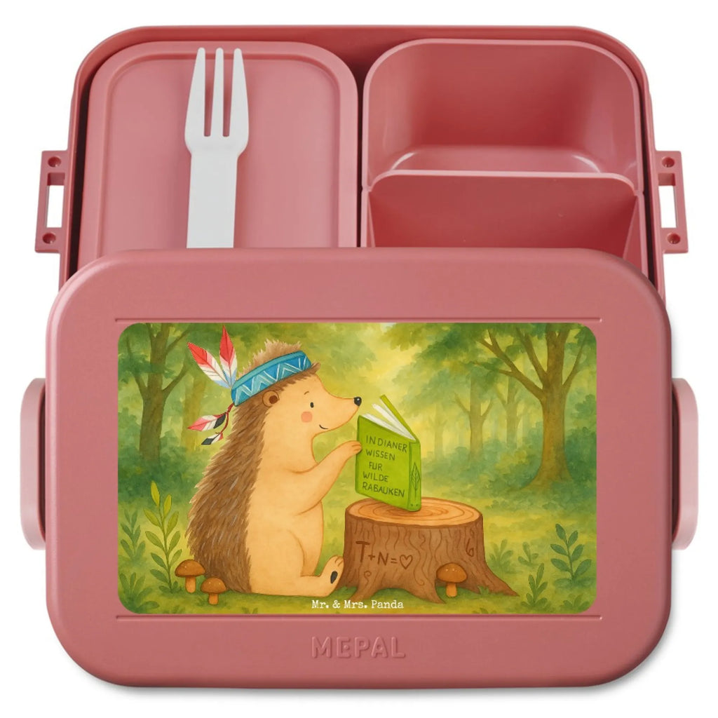 MEPAL Bentobox Igel Federschmuck Design Brotdose, Bentobox, Lunchbox, Waldtiere, Tiere, Lagerfeuer, Indianer, Camping, Igel, Abenteuer