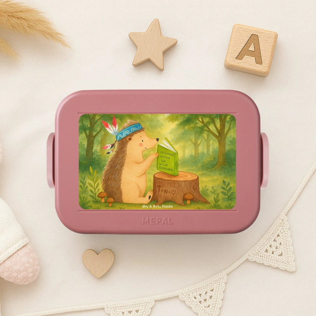 MEPAL Bentobox Igel Federschmuck Design Brotdose, Bentobox, Lunchbox, Waldtiere, Tiere, Lagerfeuer, Indianer, Camping, Igel, Abenteuer