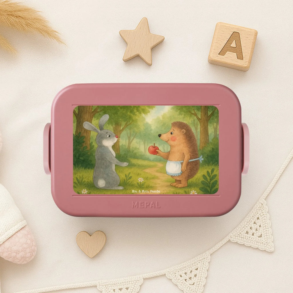 MEPAL Bentobox Hase Igel Design Lunchbox, Brotdose, Bentobox, Tiermotive, Gute Laune, lustige Sprüche, Tiere, Spruch romantisch, Trösten, Liebe Spruch, Igel und Hase, Trennungsschmerz, Herzschmerz, Liebeskummer Geschenk, Hase, Igel