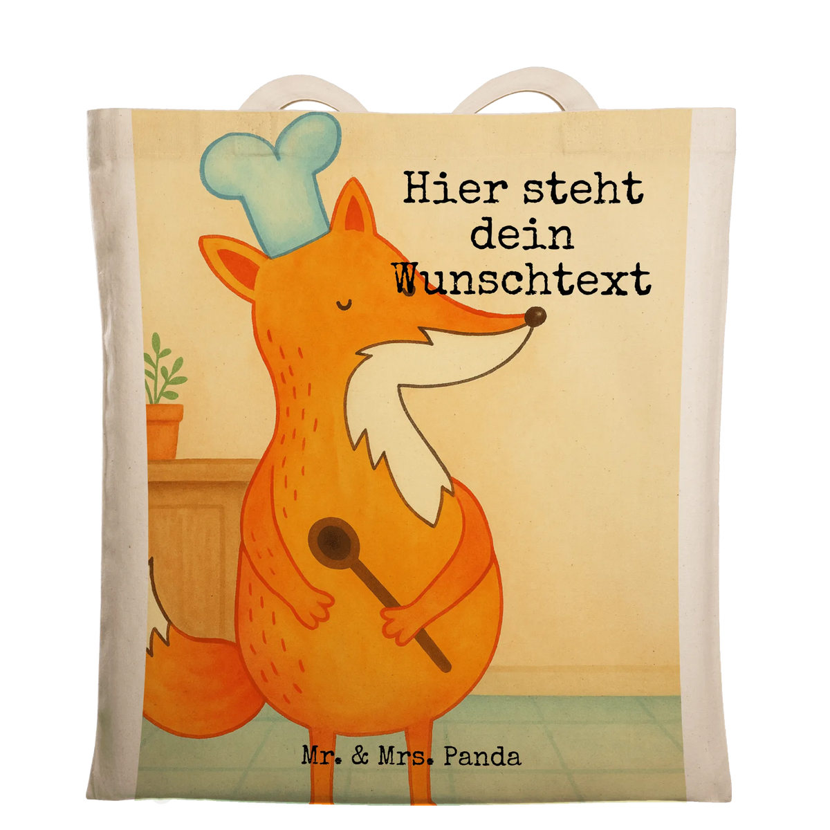 Personalised tote bag Fox A cook Design fox, foxes, forest wildlife, clever as a fox, animal lover, Slogan funny, Cook gift, Kitchen decoration, Fox, Chefs, Party slogan, Kitchen slogan, Baker, funny