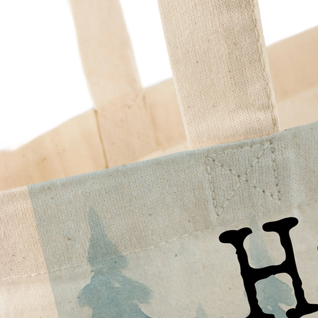 Personalised tote bag Glowing Pig Bash Design Winter, Christmas, Christmas time, snow