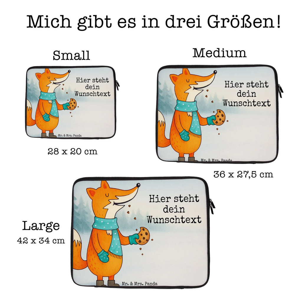 Personalized Notebook Bag Fox biscuit Design fox, foxes, forest wildlife, clever as a fox, animal lover, winter, cookies, kitchen decoration, christmas time, baking saying, christmas present, love