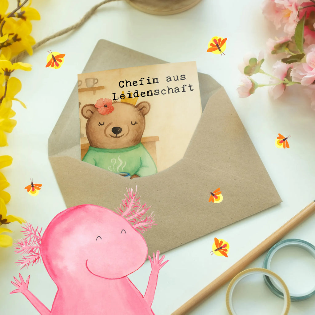 Greetings card Boss Lady Passion Design folding card, wedding card, greeting card, birthday card, invitation card, gift, gift idea, best, farewell gift, passing exam, anniversary, retirement, promotion, job start, sayings, funny, profession