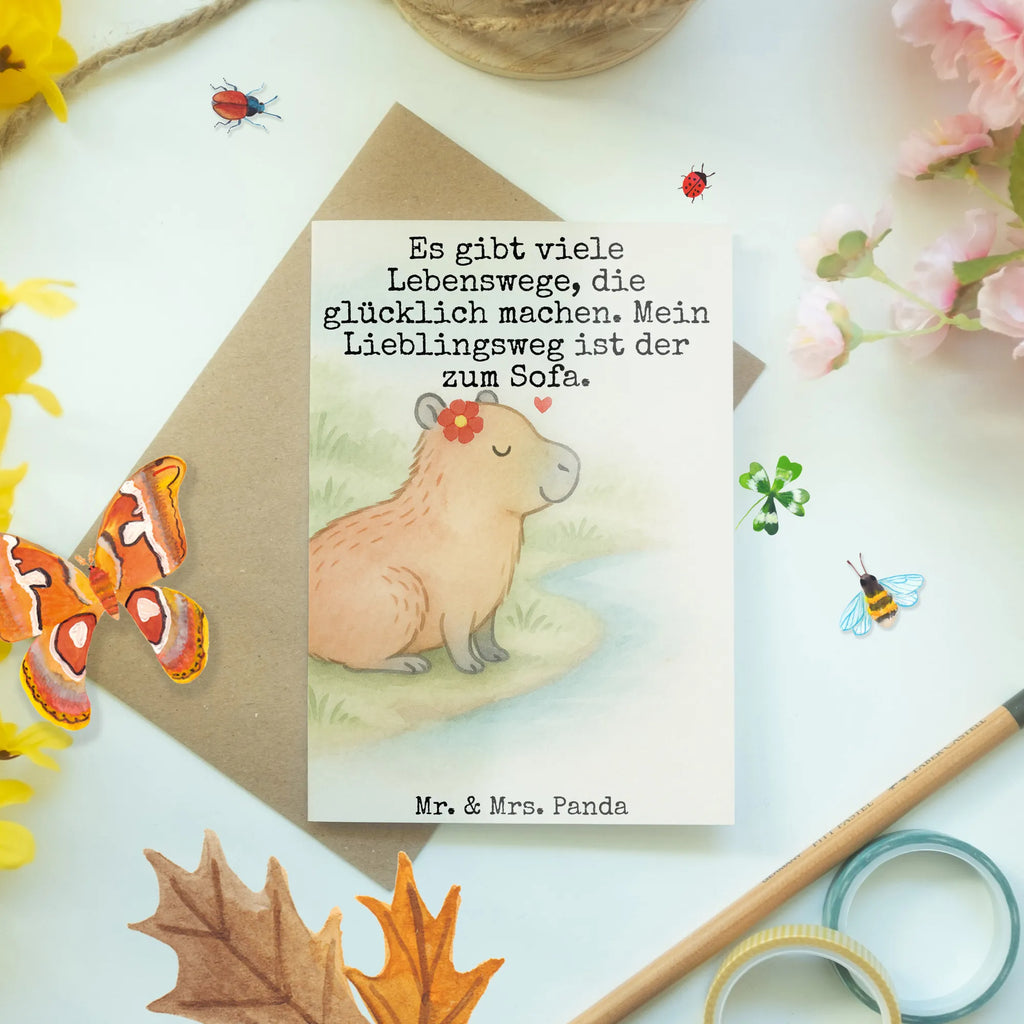 Greetings card Capybara flower Design birthday card, wedding card, folding card, greeting card, invitation card, small animals, cute, funny, cute animal motives, hand drawn, small world, funny sayings, good mood, happy, gifts, gift ideas, special gifts, animal lover, card