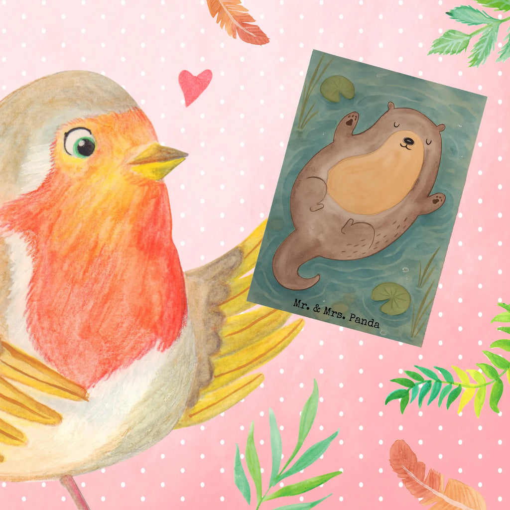 Greetings card otter Embrace Design birthday card, folding card, invitation card, greeting card, wedding card, otter, marten, sea otter, European otter, water mammal, aquatic animal, baby otter, predator, water, otter gifts, animal lover, gift ideas for animal lovers, animal, mammal, water animal, gifts for people in love, Otter Sea Otter Lake Otter