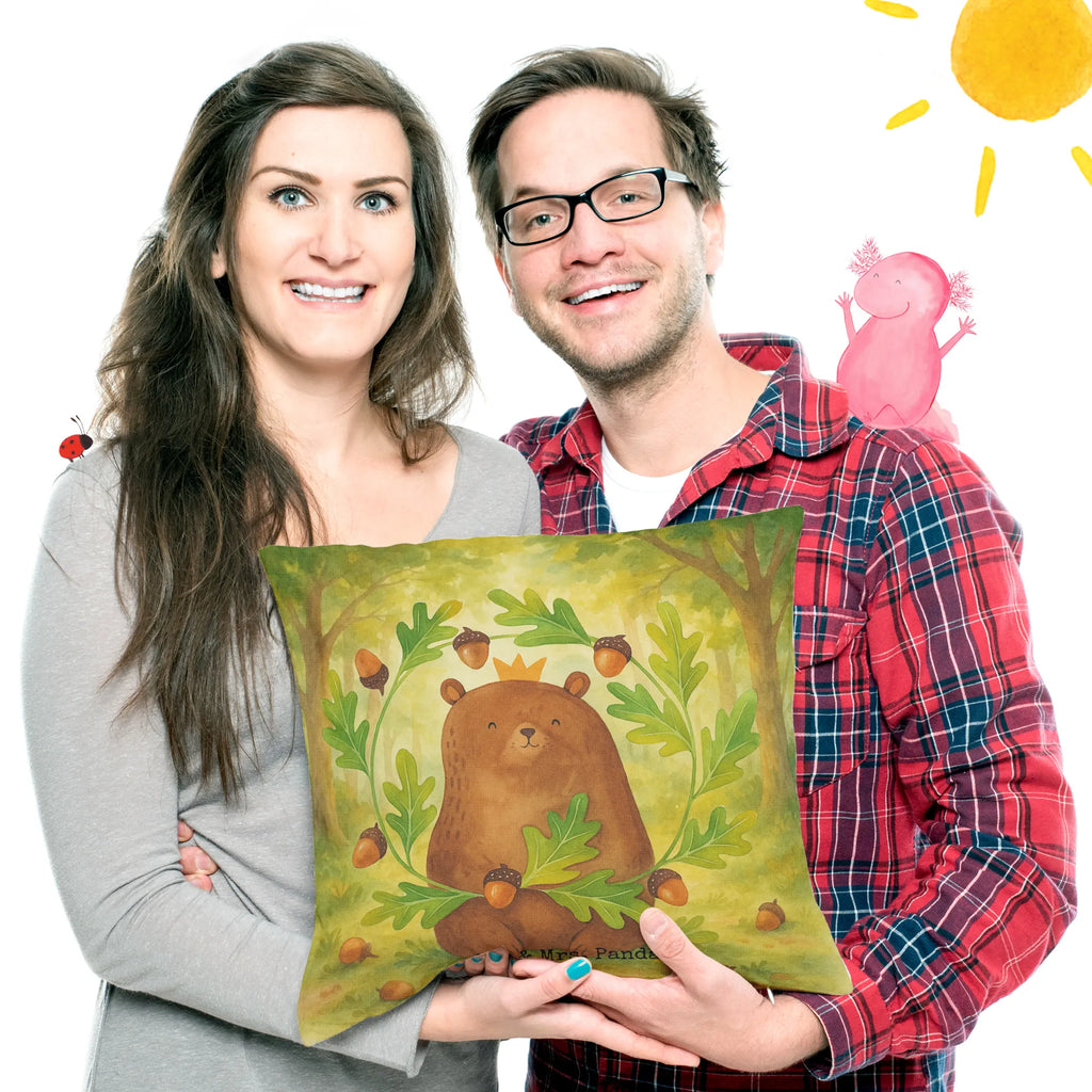 40x40 poduszka Niedźwiedź król Design Niedźwiedź, Miś, Pluszowy miś