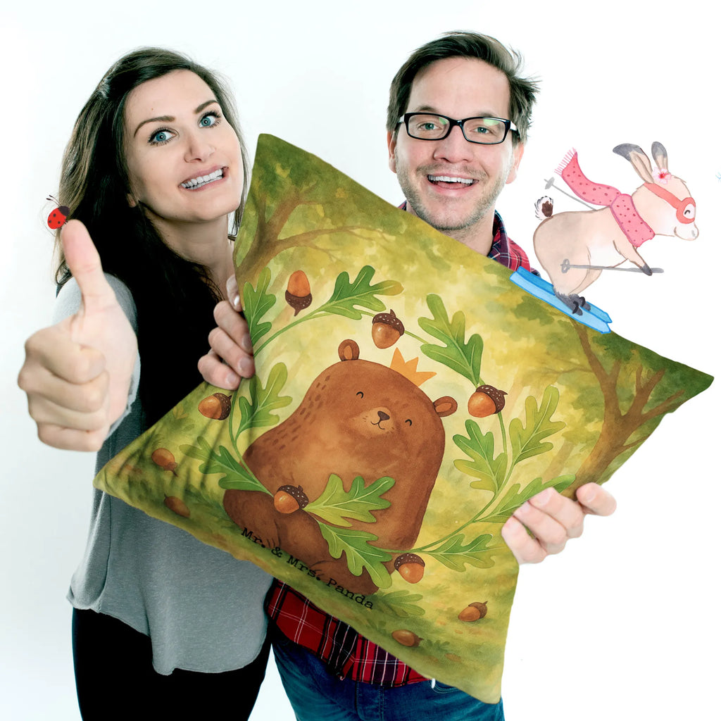 40x40 poduszka Niedźwiedź król Design Niedźwiedź, Miś, Pluszowy miś