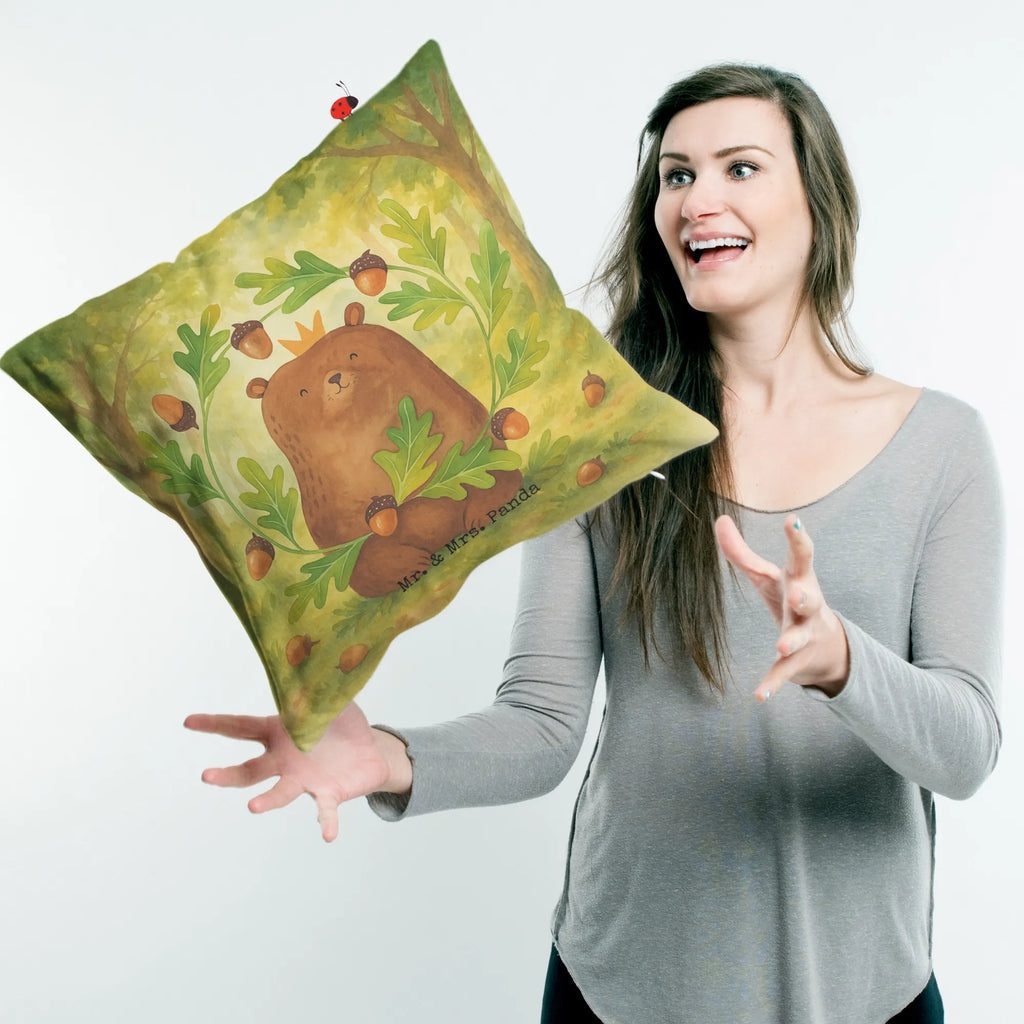 40x40 poduszka Niedźwiedź król Design Niedźwiedź, Miś, Pluszowy miś