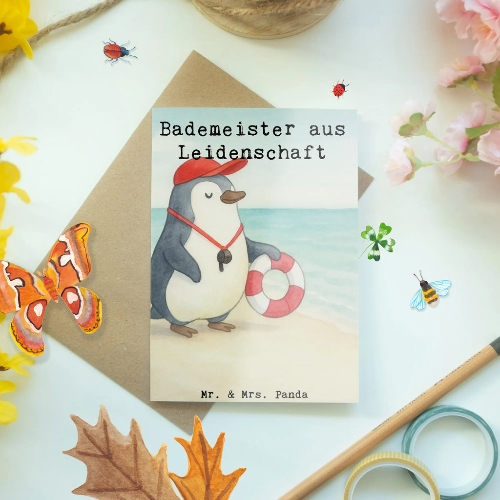 Greetings card Lifeguard Passion Design greeting card, wedding card, invitation card, birthday card, folding card, gift, gift idea, best, farewell gift, passing exam, anniversary, retirement, promotion, job start, sayings, funny, profession