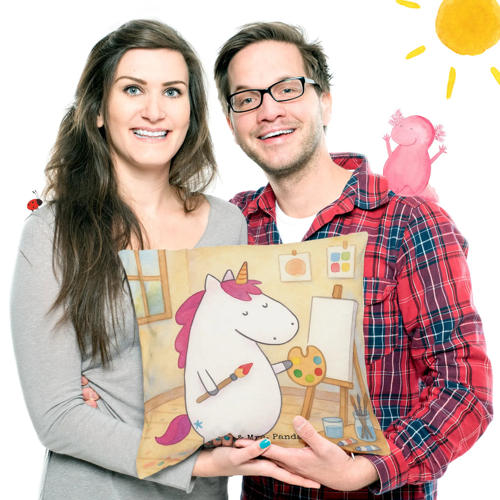 40x40 poduszka Jednorożec Artysta Design Jednorożec, jednorożce, dekoracje jednorożca, jednorożec