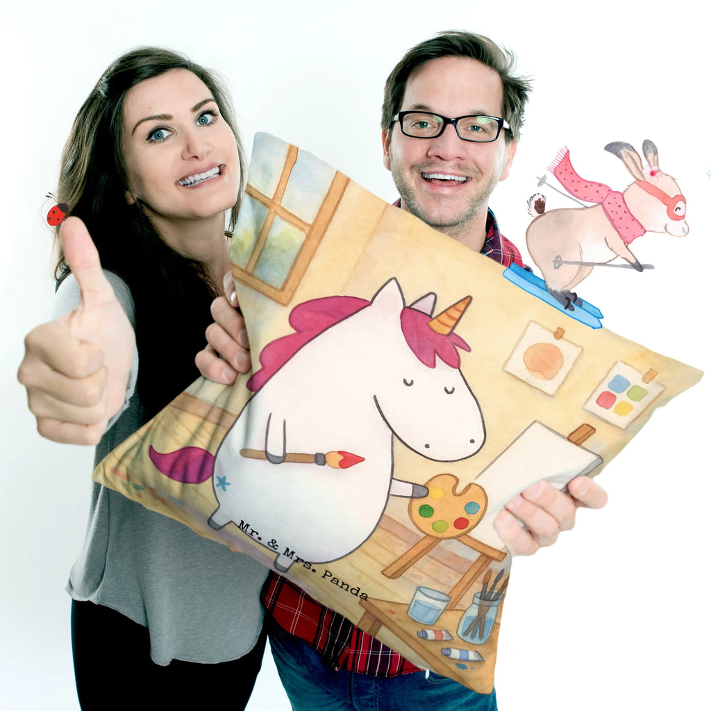 40x40 poduszka Jednorożec Artysta Design Jednorożec, jednorożce, dekoracje jednorożca, jednorożec