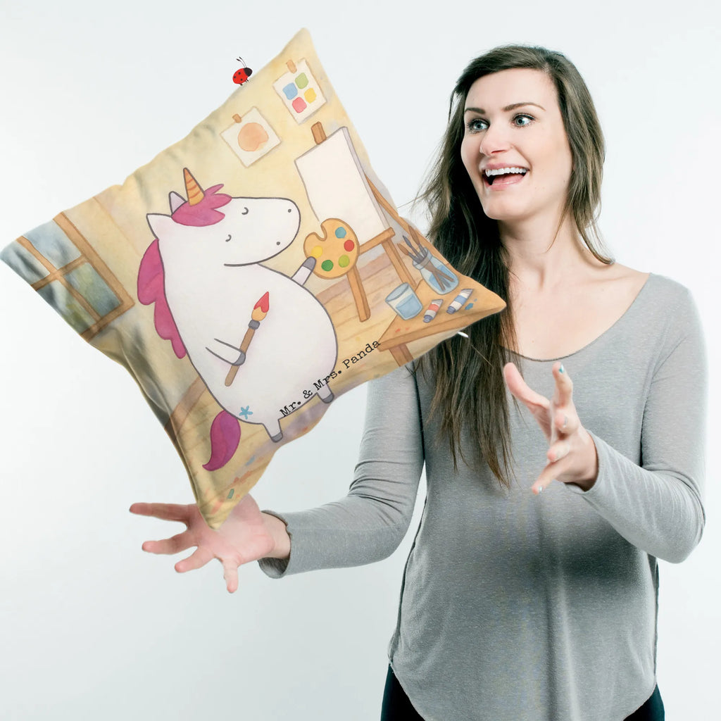 40x40 poduszka Jednorożec Artysta Design Jednorożec, jednorożce, dekoracje jednorożca, jednorożec