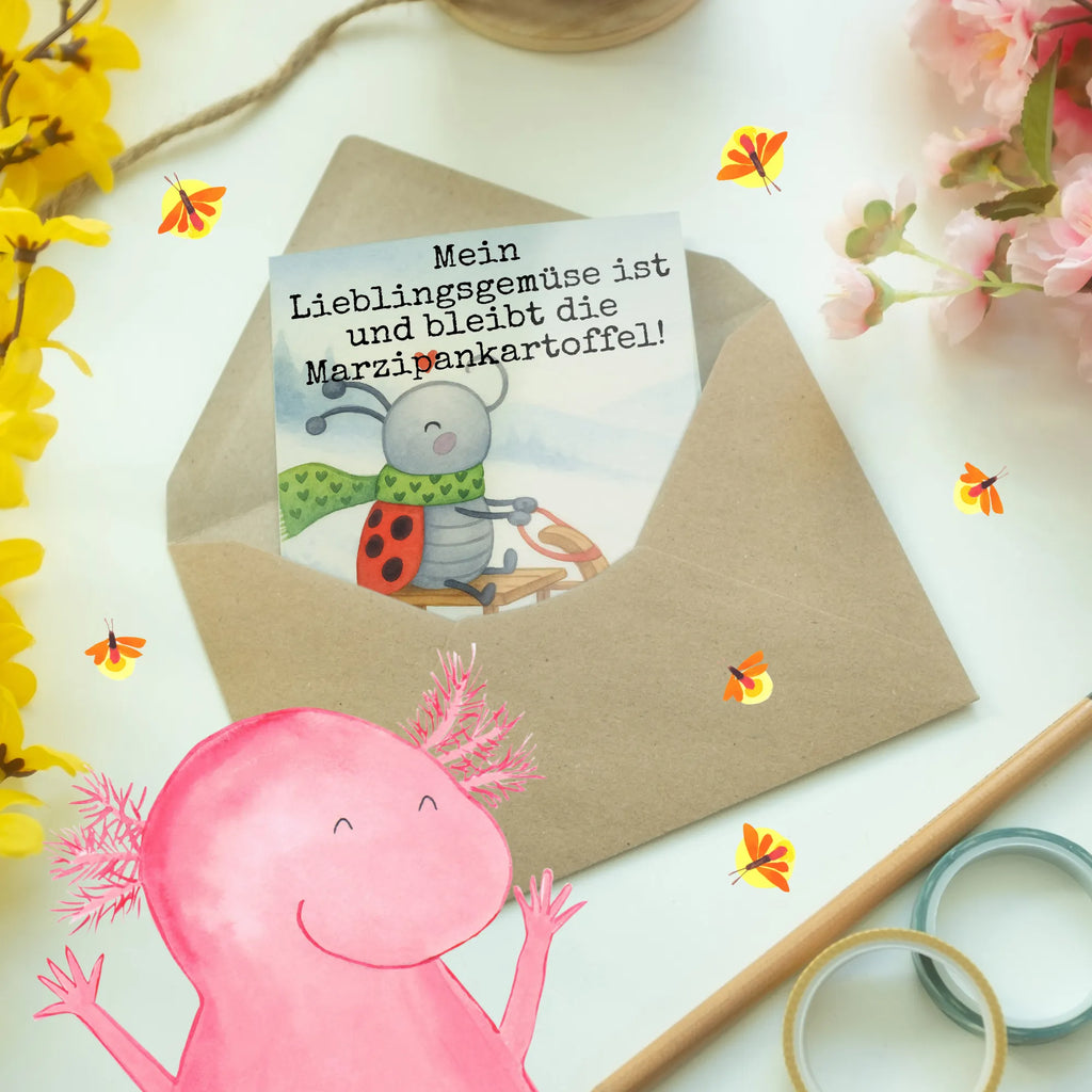 Greetings card Smörle sledding Design greeting card, birthday card, invitation card, wedding card, folding card, Winter, Christmas, Christmas time, snow