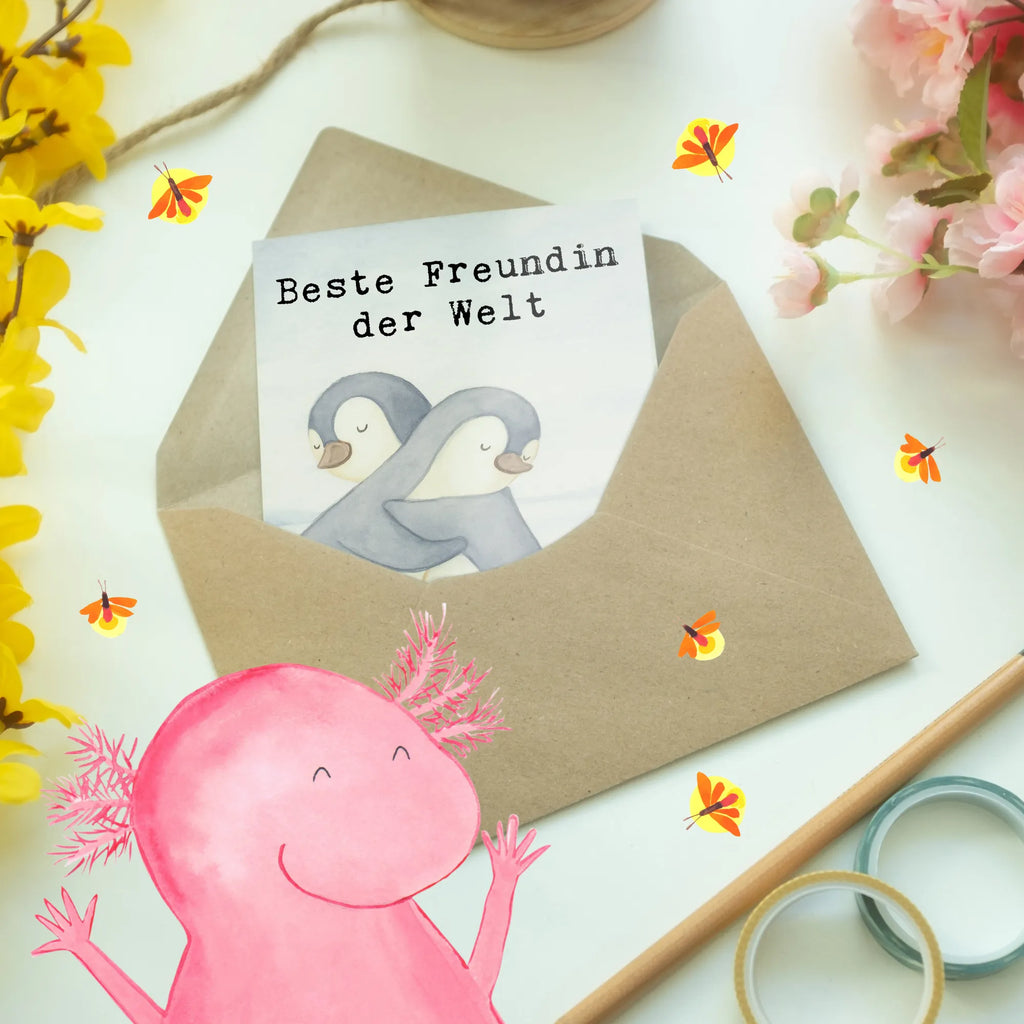 Grußkarte Pinguin Beste Freundin der Welt Design Klappkarte, Ansichtskarten, Karte, Glückwunschkarte, Grußkarte, Einladungskarte, Hochzeitskarte, Geburtstagskarte, für, Dankeschön, Geschenk, Schenken, Geburtstag, Geburtstagsgeschenk, Geschenkidee, Danke, Bedanken, Mitbringsel, Freude machen, Geschenktipp, bae, Spruch, beste Freundin, Ehefrau, bff, Jahrestag, beste, Freundin, Frau, Freundinnen, Freundschaft. Liebste