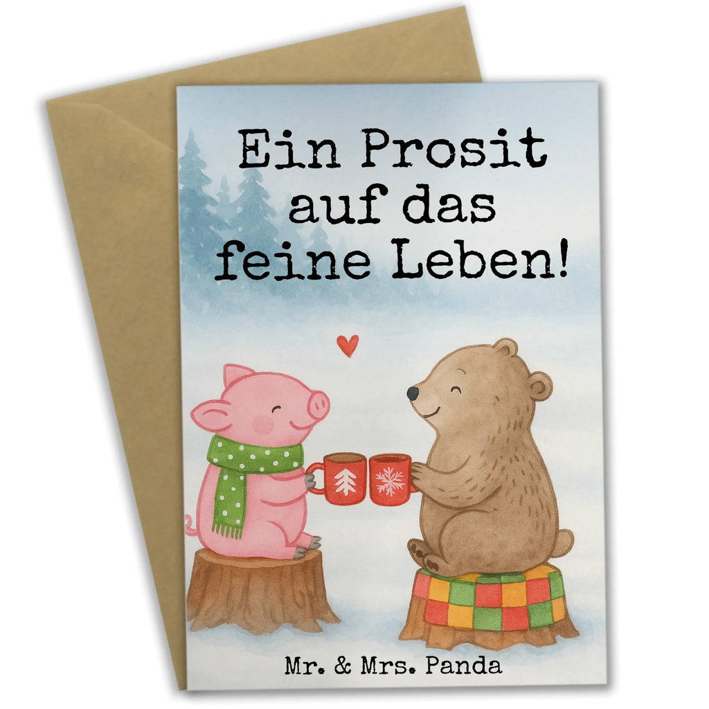 Grußkarte Glühschwein Sause Design Grußkarte, Geburtstagskarte, Hochzeitskarte, Klappkarte, Karte, Ansichtskarten, Glückwunschkarte, Einladungskarte, Winter, Weihnachten, Weihnachtsdeko, Nikolaus, Advent, Heiligabend, Wintermotiv, Prost, Weihnachtszeit, Schwein, Bär, Alles Gute