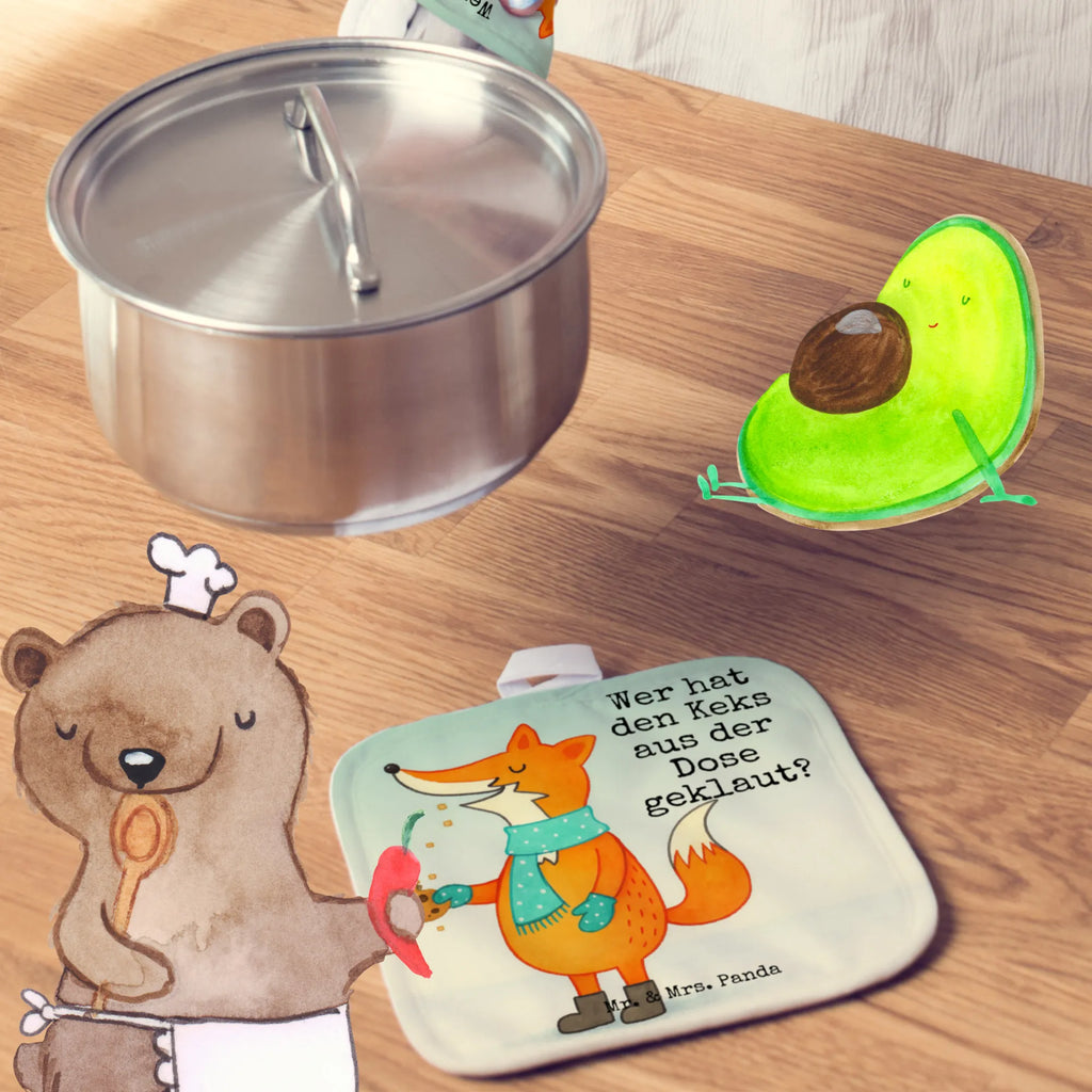 2-elementowy zestaw podkładek pod garnki Lis pudełko na ciastka Design Zima, Boże Narodzenie, dekoracje świąteczne, Mikołaj, Adwent, Wigilia, zimowy motyw