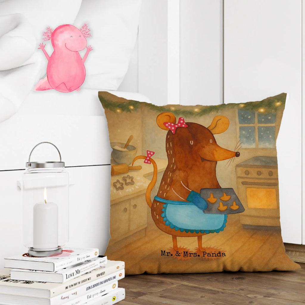 40x40 poduszka Mysz ciastka Design Zima, Boże Narodzenie, dekoracje świąteczne, Mikołaj, Adwent, Wigilia, zimowy motyw