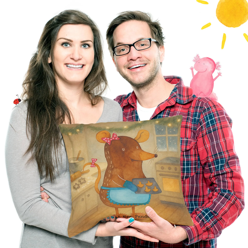 40x40 poduszka Mysz ciastka Design Zima, Boże Narodzenie, dekoracje świąteczne, Mikołaj, Adwent, Wigilia, zimowy motyw