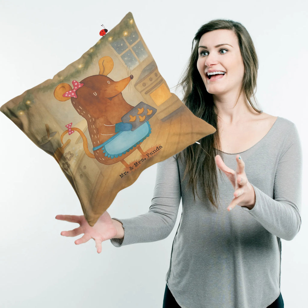 40x40 poduszka Mysz ciastka Design Zima, Boże Narodzenie, dekoracje świąteczne, Mikołaj, Adwent, Wigilia, zimowy motyw