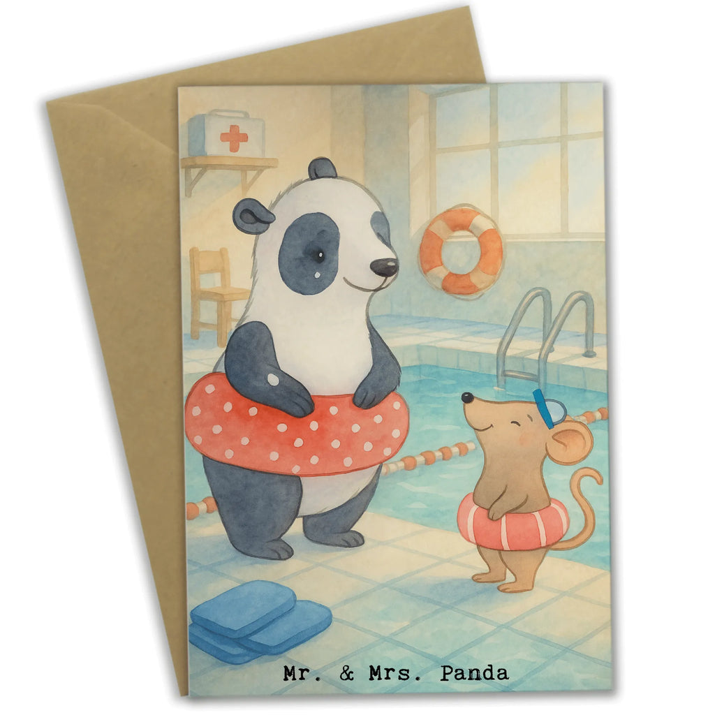 Greetings card otter To swim Design greeting card, folding card, invitation card, birthday card, wedding card, Gift, sport, hobby, giving, thank you, award, profit, athlete, Swimming, swimming lessons, water sports